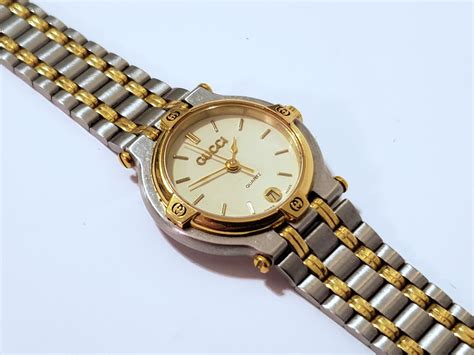 gucci yellow gold watch|Gucci watch gold vintage.